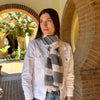 Humble Hilo Loomed Cotton Blend Scarf Pinstripes