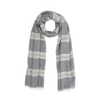 Humble Hilo Loomed Cotton Blend Scarf Pinstripes