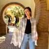 Humble Hilo Loomed Cotton Blend Scarf Pinstripes