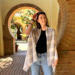 Humble Hilo Loomed Cotton Blend Scarf Pinstripes