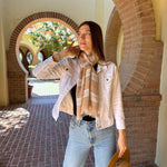 Humble Hilo Loomed Cotton Blend Scarf Pinstripes