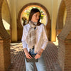 Humble Hilo Loomed Cotton Blend Scarf Pinstripes