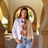 Humble Hilo Loomed Cotton Blend Scarf Pinstripes
