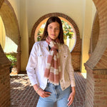 Humble Hilo Loomed Cotton Blend Scarf Pinstripes