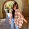 Humble Hilo Loomed Cotton Blend Scarf Pinstripes
