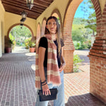 Humble Hilo Loomed Cotton Blend Scarf Pinstripes