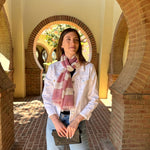 Humble Hilo Loomed Cotton Blend Scarf Pinstripes