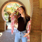 Humble Hilo Loomed Cotton Blend Scarf Pinstripes