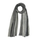 Humble Hilo Loomed Cotton Blend Scarf Woven Stripes