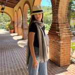 Humble Hilo Loomed Cotton Blend Scarf Woven Stripes
