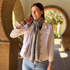 Humble Hilo Loomed Cotton Blend Scarf Woven Stripes