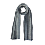 Humble Hilo Loomed Cotton Blend Scarf Woven Stripes