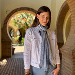 Humble Hilo Loomed Cotton Blend Scarf Woven Stripes