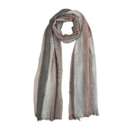 Humble Hilo Loomed Cotton Blend Scarf Woven Stripes