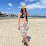Humble Hilo Loomed Cotton Blend Scarf Woven Stripes