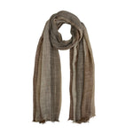 Humble Hilo Loomed Cotton Blend Scarf Woven Stripes