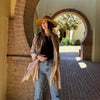 Humble Hilo Loomed Cotton Blend Scarf Woven Stripes