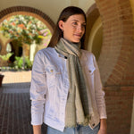 Humble Hilo Loomed Cotton Blend Scarf Woven Stripes