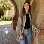 Humble Hilo Loomed Cotton Blend Scarf Woven Stripes