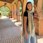 Humble Hilo Loomed Cotton Blend Scarf Woven Stripes