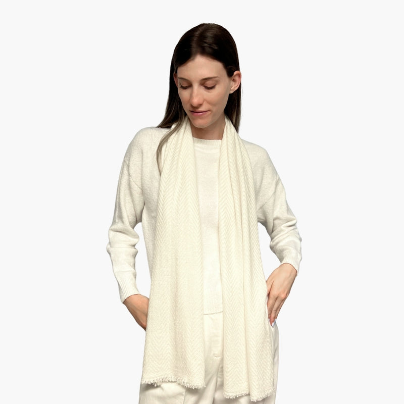 Humble Hilo Handloomed Cashmere Scarf Classic Pattern