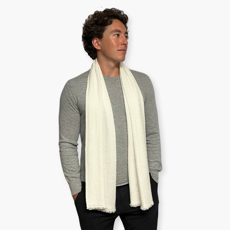 Humble Hilo Handloomed Cashmere Scarf Classic Pattern