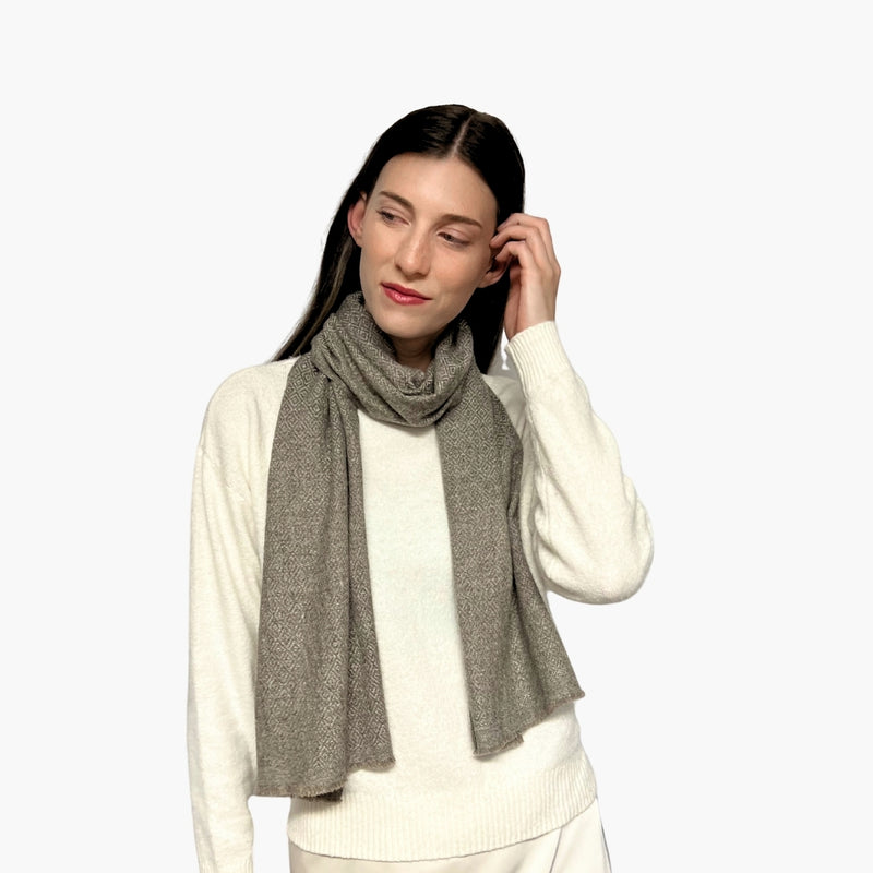 Humble Hilo Handloomed Cashmere Scarf Classic Pattern
