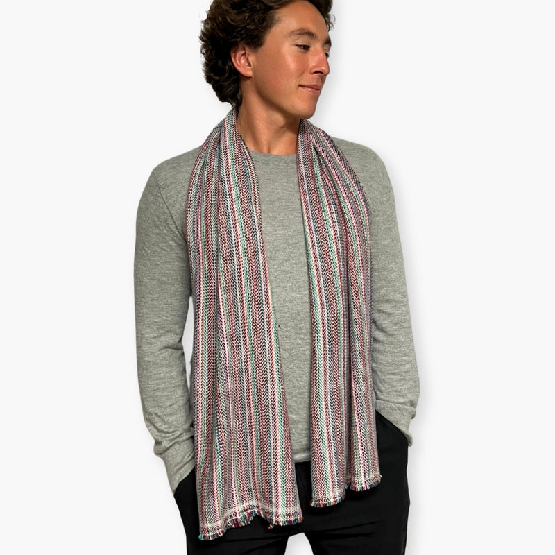 Humble Hilo Handloomed Cashmere Scarf Classic Pattern