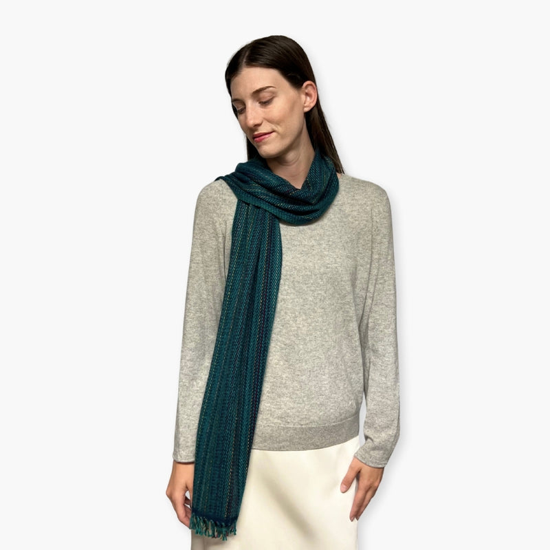Humble Hilo Handloomed Cashmere Scarf Classic Pattern