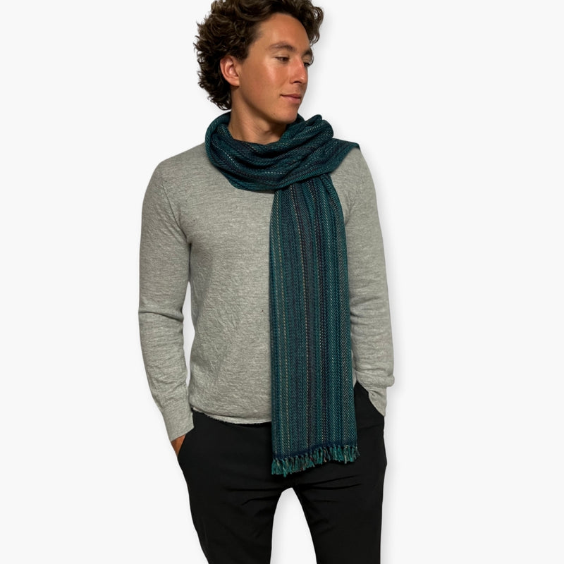 Humble Hilo Handloomed Cashmere Scarf Classic Pattern