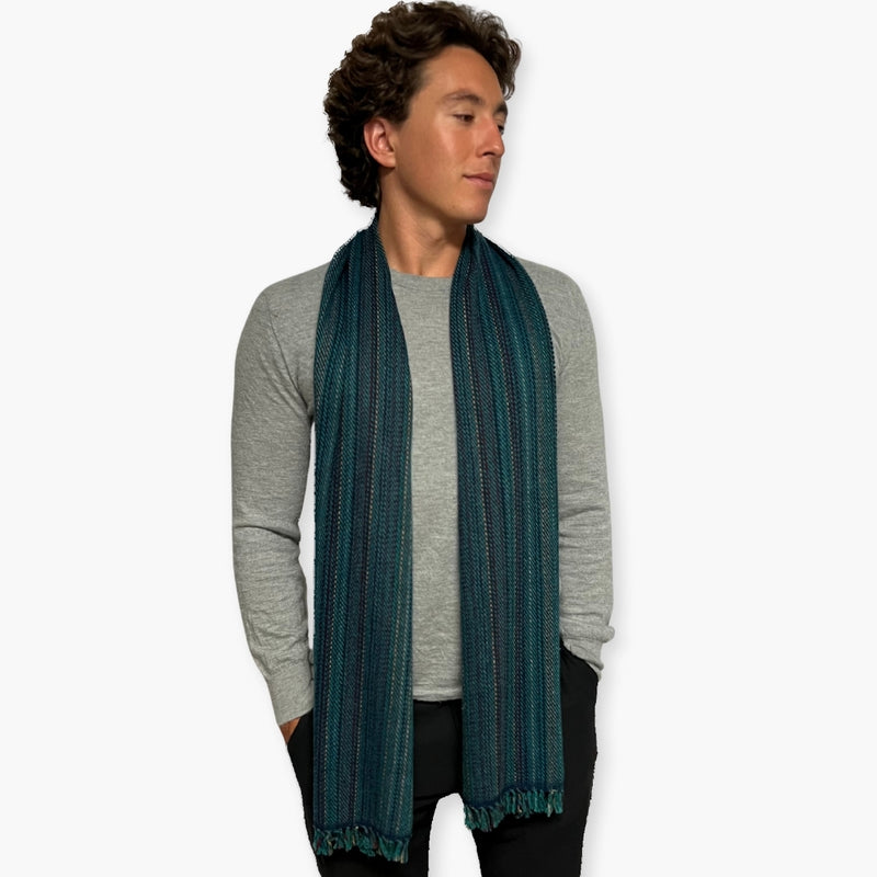 Humble Hilo Handloomed Cashmere Scarf Classic Pattern