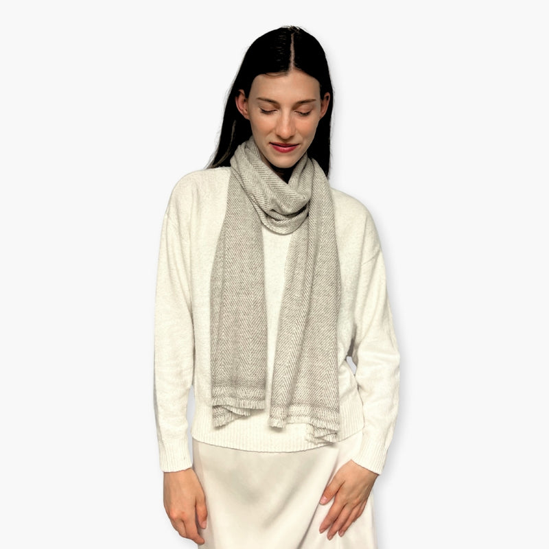 Humble Hilo Handloomed Cashmere Scarf Classic Pattern