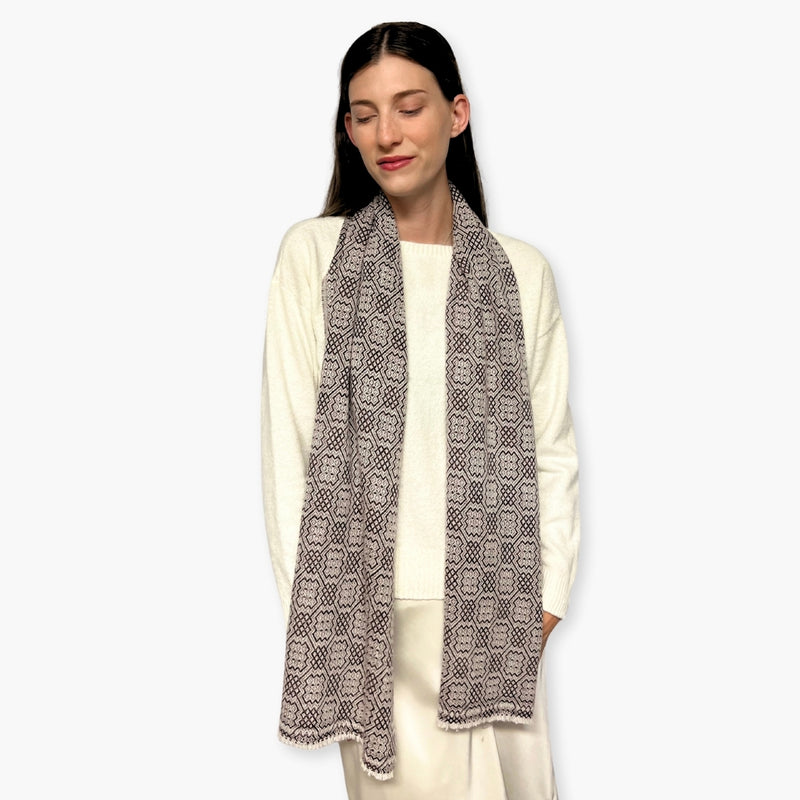 Humble Hilo Handloomed Cashmere Scarf Classic Pattern