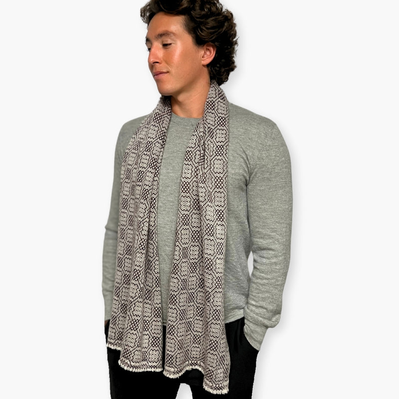 Humble Hilo Handloomed Cashmere Scarf Classic Pattern
