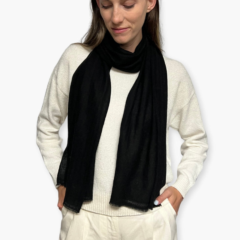 Humble Hilo Handloomed Cashmere Scarf Classic Solid
