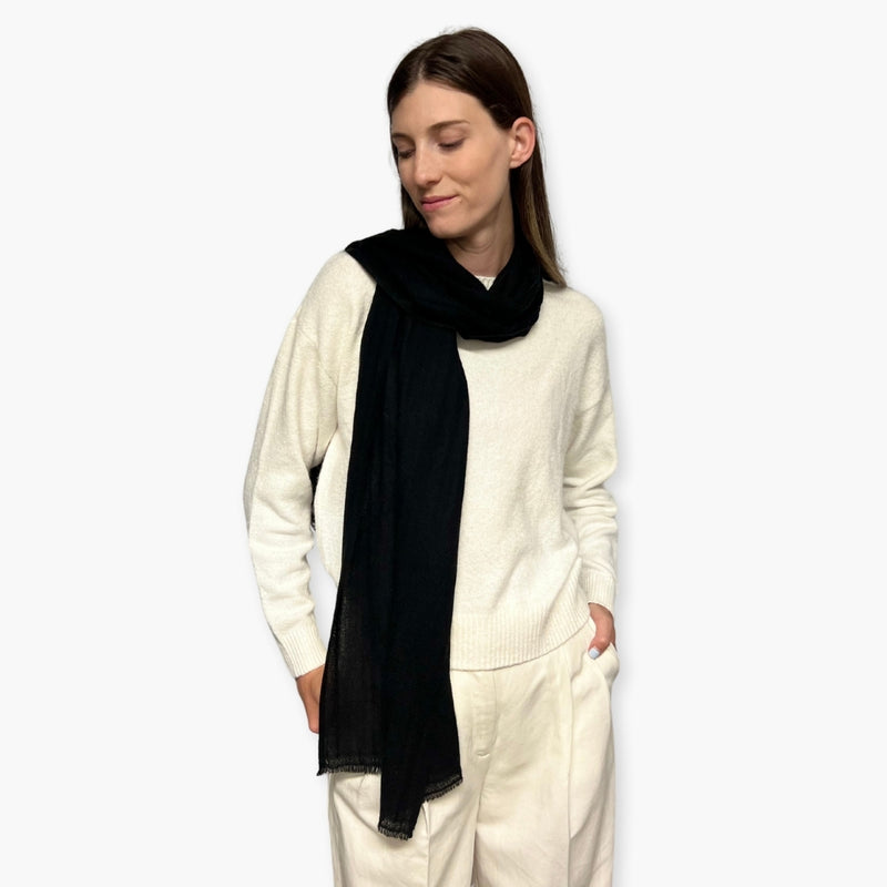 Humble Hilo Handloomed Cashmere Scarf Classic Solid