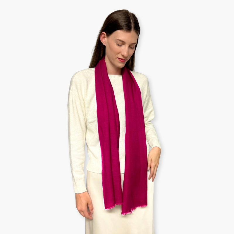 Humble Hilo Handloomed Cashmere Scarf Classic Solid