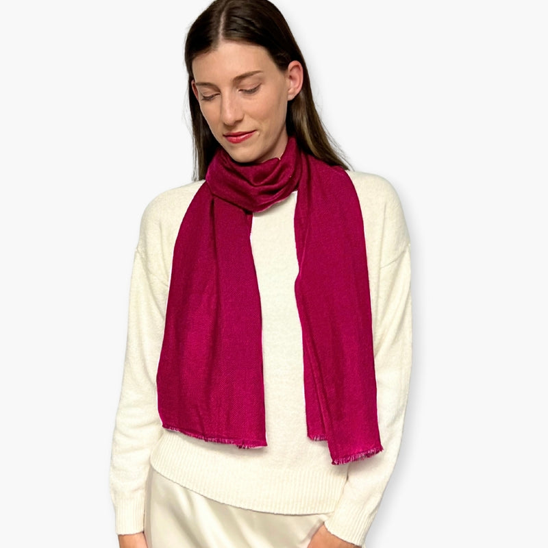 Humble Hilo Handloomed Cashmere Scarf Classic Solid