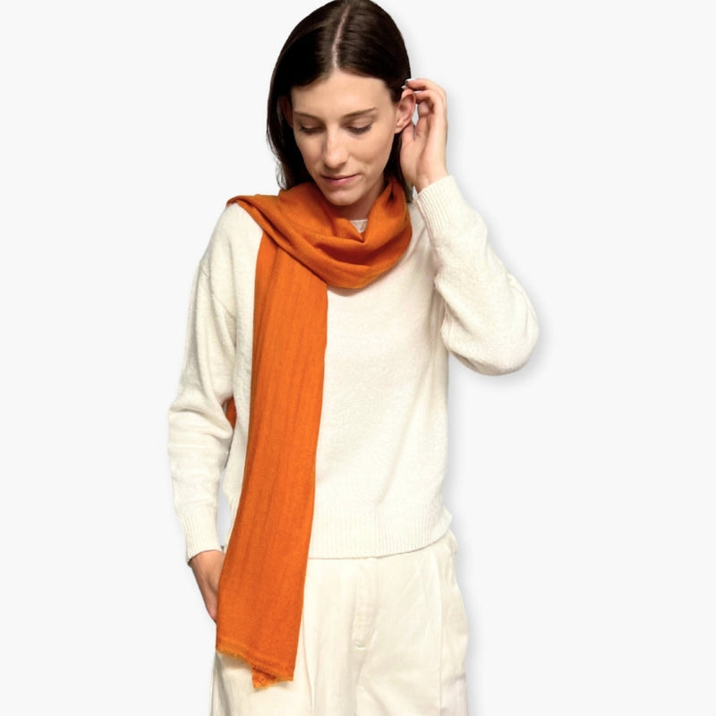 Humble Hilo Handloomed Cashmere Scarf Classic Solid