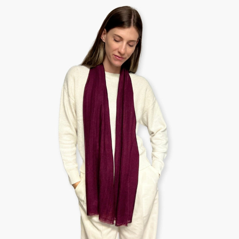 Humble Hilo Handloomed Cashmere Scarf Classic Solid