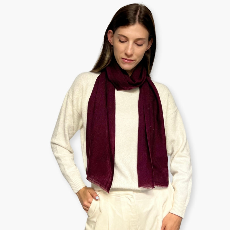 Humble Hilo Handloomed Cashmere Scarf Classic Solid