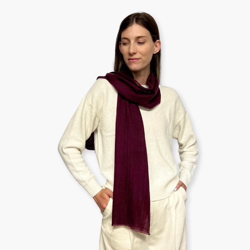 Humble Hilo Handloomed Cashmere Scarf Classic Solid
