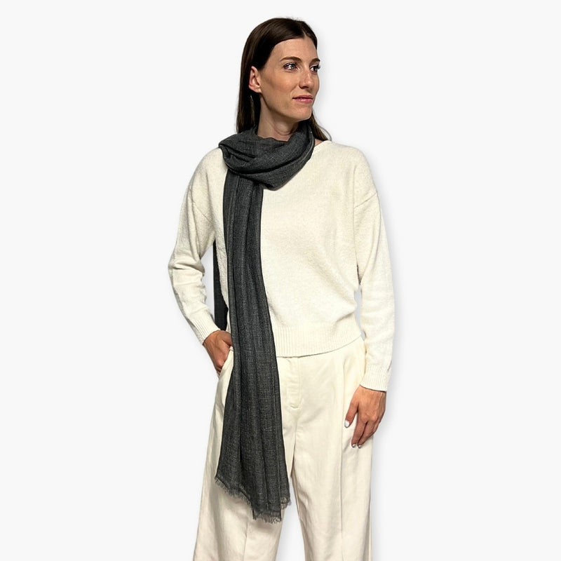 Humble Hilo Handloomed Cashmere Scarf Sheer