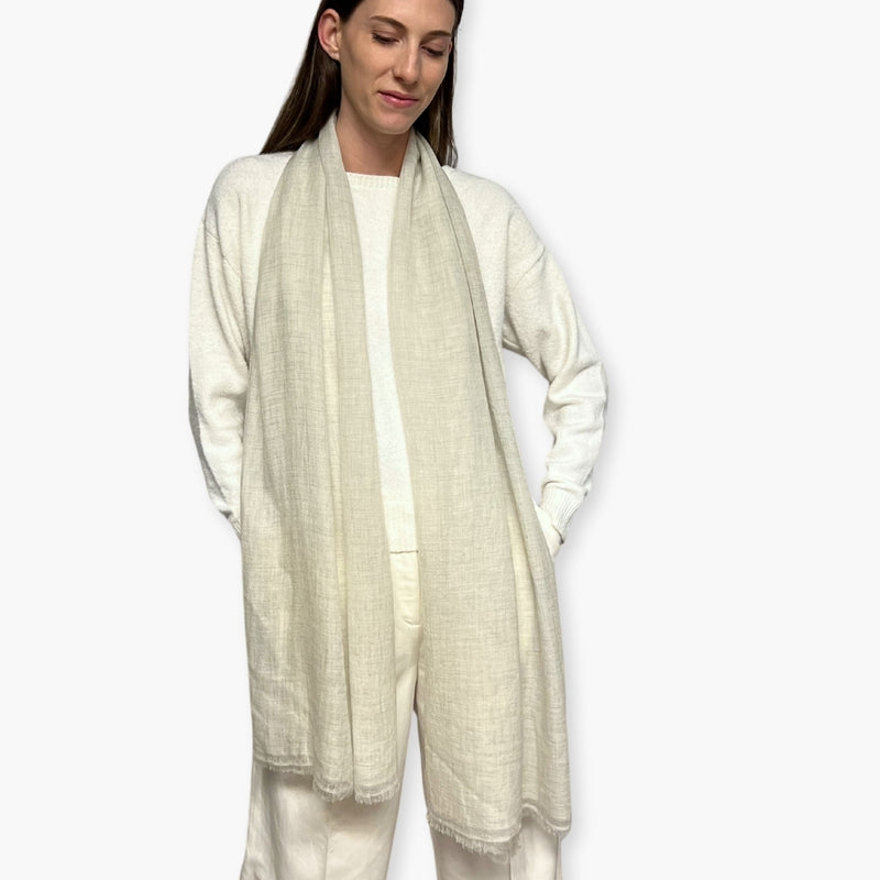 Humble Hilo Handloomed Cashmere Scarf Sheer