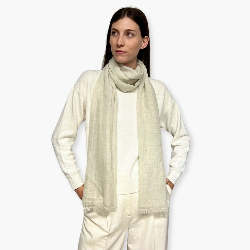 Humble Hilo Handloomed Cashmere Scarf Sheer