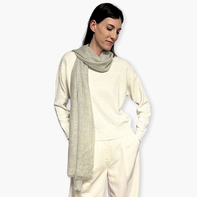 Humble Hilo Handloomed Cashmere Scarf Sheer