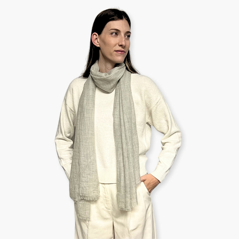 Humble Hilo Handloomed Cashmere Scarf Sheer