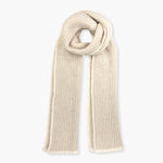 Humble Hilo Knitted Soft Scarf, Fine Knitted with White Trim