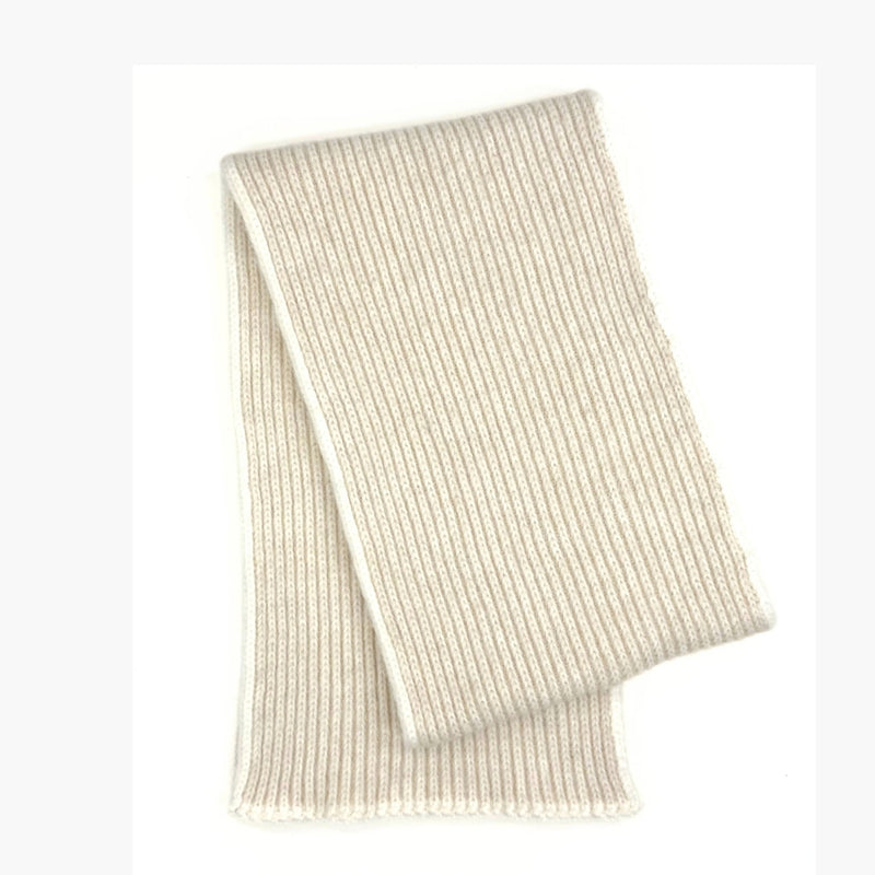 Humble Hilo Knitted Soft Scarf, Fine Knitted with White Trim