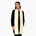 Humble Hilo Knitted Soft Scarf, Fine Knitted with White Trim